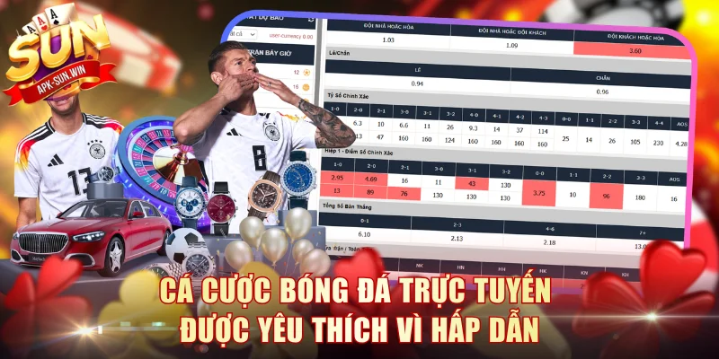 Sức Hấp Dẫn Của Cá Cược Bóng Đá Trực Tuyến Tại Sun Win 2 Cá cược bóng đá trực tuyến được yêu thích vì hấp dẫn